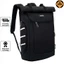Balo nắp gập du lịch chống thấm Xbags DarkBear XB1202 cao cấp mở rộng mạnh mẽ màu đen phối da!