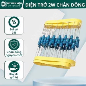 Điện trở 2W 0R-200R chân đồng 1% túi 20 con đầy đủ giá trị
