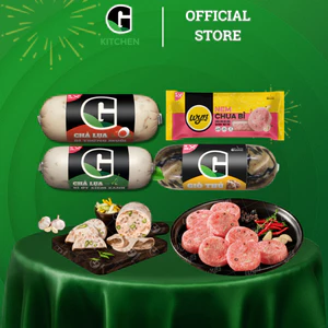 Combo chả nem G Kitchen (chả ớt xiêm xanh, giò thủ, chả lụa bì trứng muối, nem chua) 200g - Giao HCM