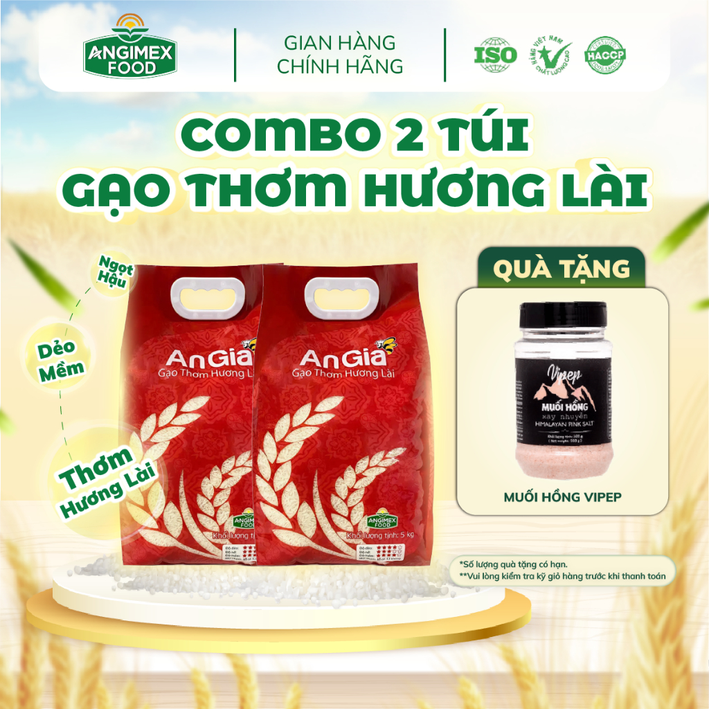 [COMBO 2 TÚI] Gạo Hương Lài An Gia Angimex Hạt Dẻo Vừa Dễ Ăn Hậu Ngọt ...