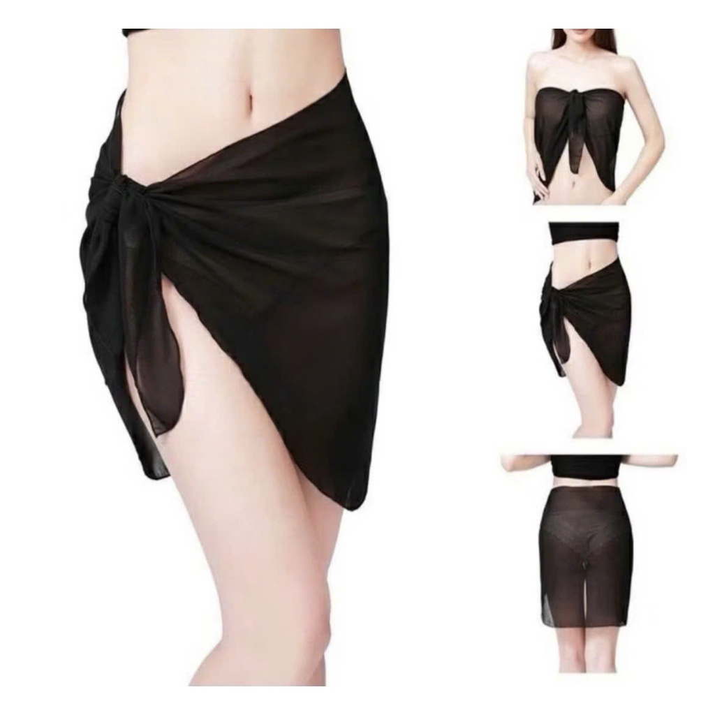 Khăn choàng mông bikini đi biển nhiều màu đa năng siêu hot, Khăn voan bikini Ohari