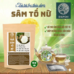 Trà sâm tố nữ- DIỆP CHI - dưỡng nhan, giảm nám tàn nhang, cân bằng nội tiết, điều kinh. TÚI 30 lọc