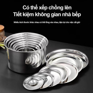 Hộp đựng gia vị inox nồi inox KÈM NẮP Chubby Chef 450-4900ml  Thay thế nồi và thau trộn dùng trên mọi loại bếp