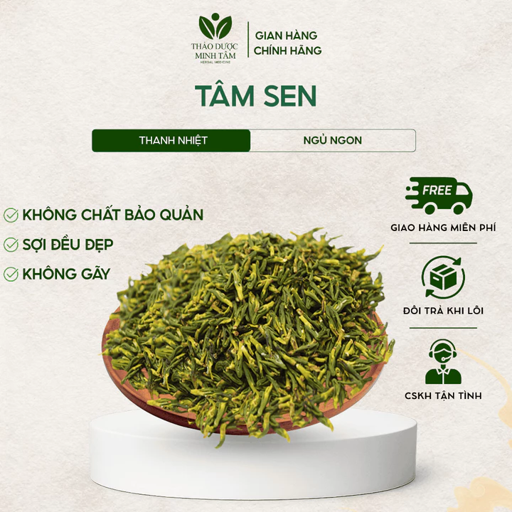 Trà Tâm Sen Tim Sen Sấy Khô Loại Đẹp Thượng Hạng Giúp Ngủ Ngon Thanh Nhiệt