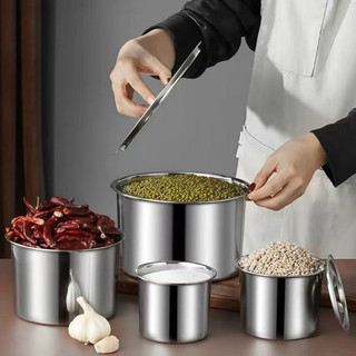 Hộp đựng gia vị inox nồi inox KÈM NẮP Chubby Chef 450-4900ml  Thay thế nồi và thau trộn dùng trên mọi loại bếp