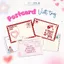 Thiệp Giấy In Hình Viết Tay, Postcard 2 Mặt Thiết Kế, Thiệp Ghi Lời Chúc, Chất Liệu Dày Dặn