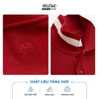 [🔥HOT] Áo Polo Tay Ngắn Nam Thêu Logo Phối Cổ Form Fitted - Routine 10F25POL005