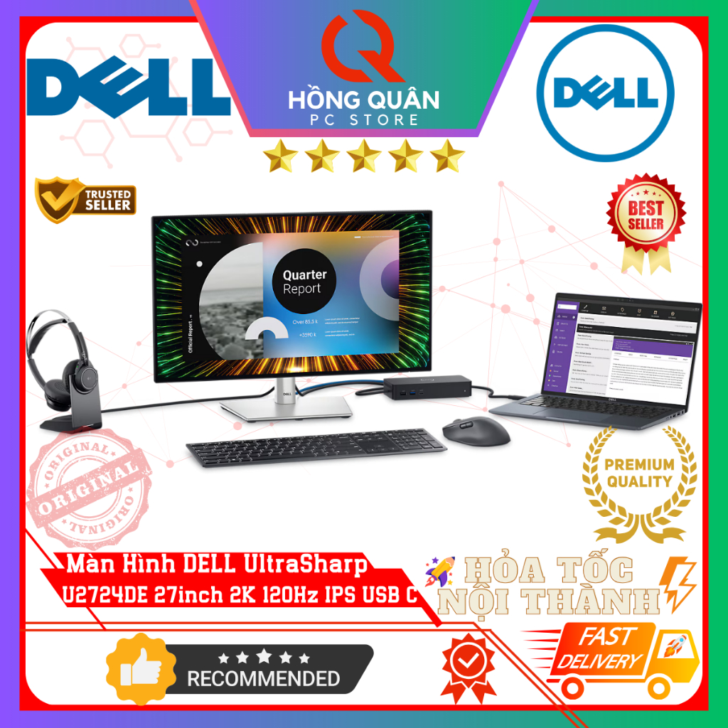 Màn Hình DELL UltraSharp U2724DE 27inch 2K 120Hz IPS 5ms Thunderbolt 4 Network RJ45 New - Hàng Chính Hãng Bảo Hành 3 Năm | BigBuy360 - bigbuy360.vn