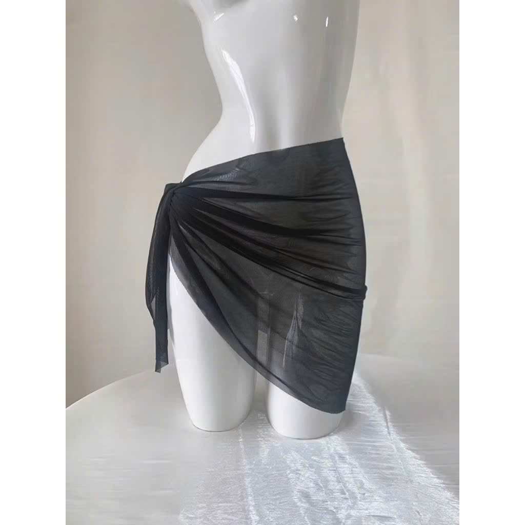 Khăn Voan quấn Bikini siêu hot 3 màu trắng/đen/kem Ohari Khăn choàng Bikini đa năng