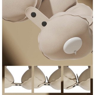 Gối hỗ trợ cổ hình đám mây bơm hơi - Gối du lịch & văn phòng di động với thiết kế siêu gọn nhẹ (hàng tốt)