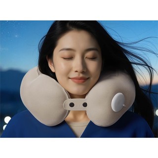 Gối hỗ trợ cổ hình đám mây bơm hơi - Gối du lịch & văn phòng di động với thiết kế siêu gọn nhẹ (hàng tốt)