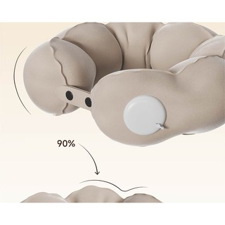 Gối hỗ trợ cổ hình đám mây bơm hơi - Gối du lịch & văn phòng di động với thiết kế siêu gọn nhẹ (hàng tốt)