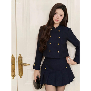 [S2.4279] Set Dạ Vest Phối Chân Váy Xếp Ly 3 Màu Hàng 2 Lớp Dày Dặn