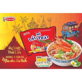Thùng 30 gói mì Lẩu Thái tôm 81g