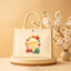 Túi cói Tết chúc mừng năm mới Túi Vải Canvas Hình Hộp đựng Bánh Mứt Chúc Tết thanh lịch túi tote có khóa cúc bấm size to