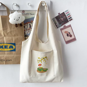 Túi tote liền thân TẾT hình bánh chưng mai vàng chúc mừng năm mới Túi vải TẾT đeo vai canvas quai liền đi chơi đi học