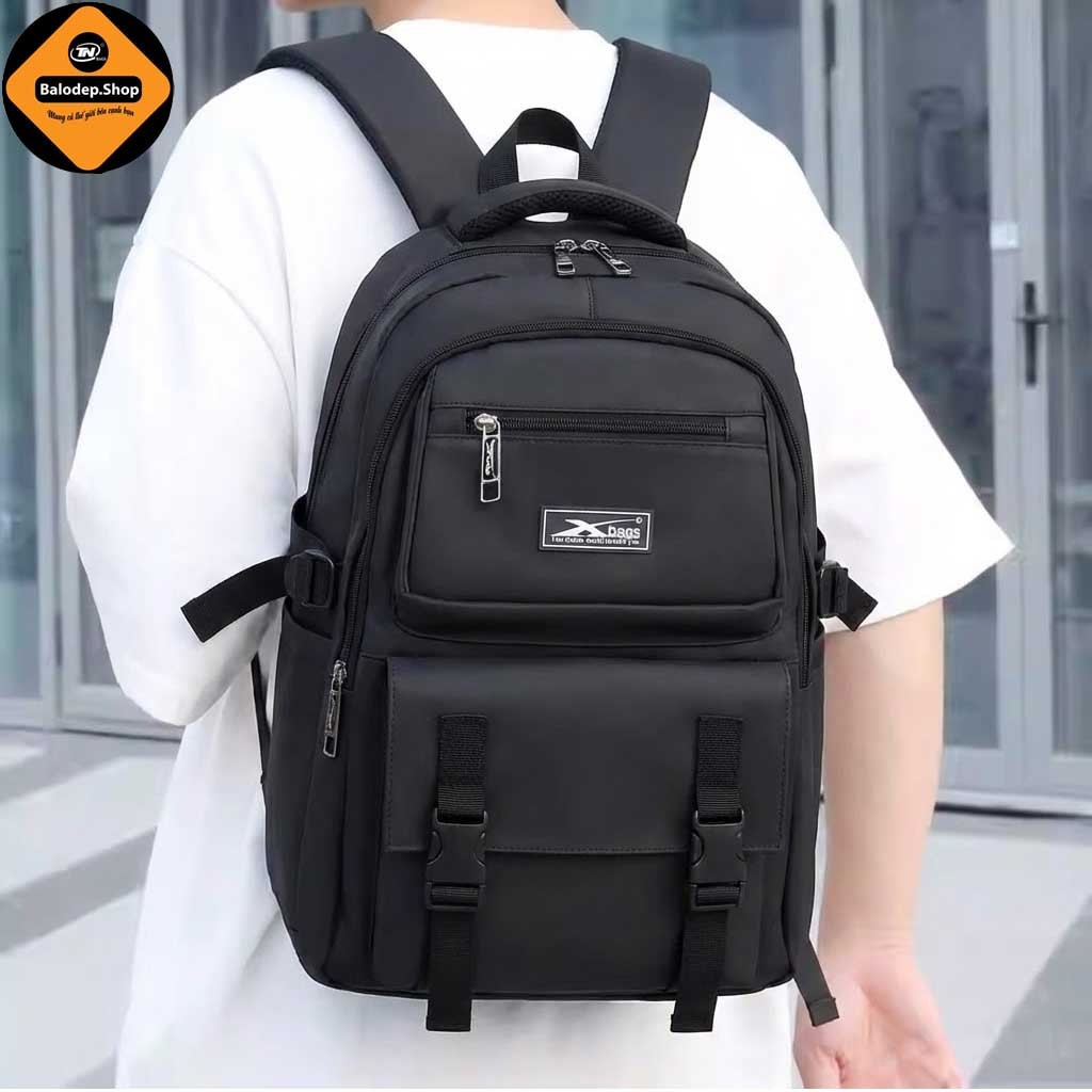 Balo Trung Học Thời Trang Xbags Black Blue XB 3203 – Chống Thấm, Hiện Đại, Đựng Laptop 15.6 Inch!
