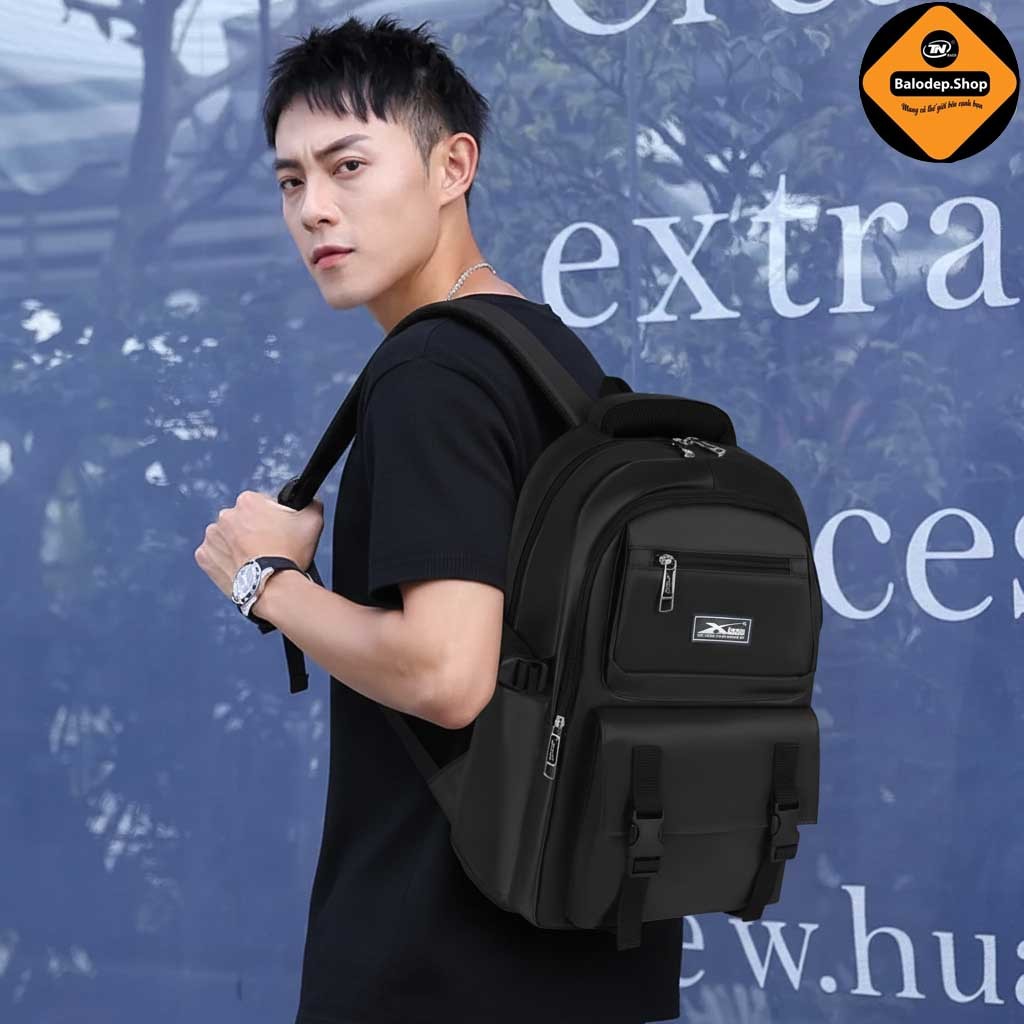 Balo Trung Học Thời Trang Xbags Black Blue XB 3203 – Chống Thấm, Hiện Đại, Đựng Laptop 15.6 Inch!