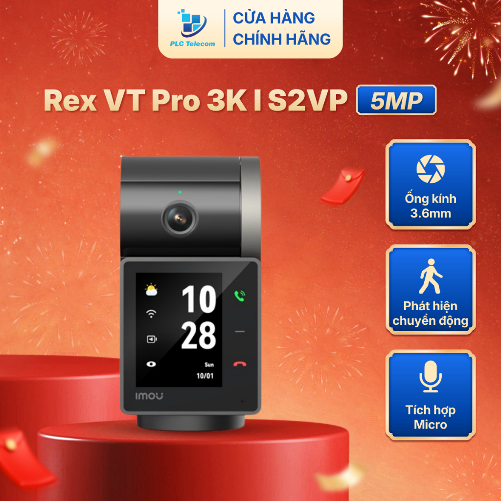 [2026] Camera Wifi trong nhà Imou Rex VT Pro 3K I S2VP 5MP ( Bản Không ...