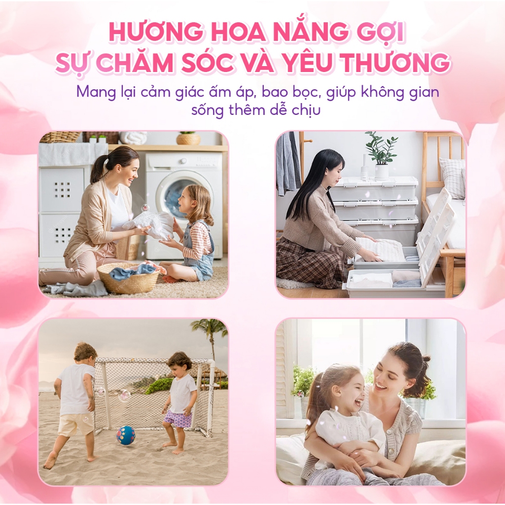 [Mua 4L Tặng 4L] Nước Giặt Xả TopGia Hương Hoa Nắng Ngọt Ngào, An Toàn Lưu Hương Bền Lâu 72H, Túi 2L
