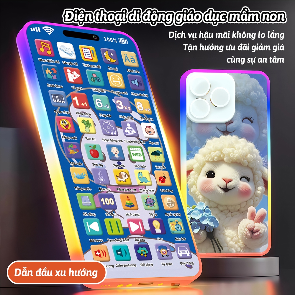 Điện Thoại Đa Năng Cho Trẻ 1-3 Tuổi - Giáo Dục Sớm, Âm Thanh Chuẩn, An Toàn Tuyệt Đối