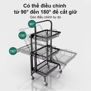 BMZAR Kệ Gấp Gọn Đa Năng Điều chỉnh đa góc 90°-180° Xe Đẩy Spa Sắt phù hợp mọi không gian