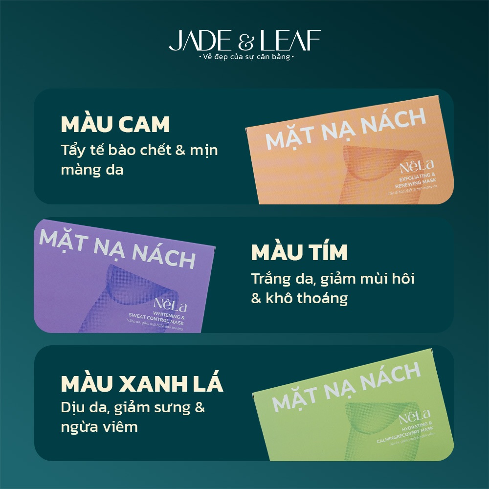 Mặt Nạ Nách Jade&Leaf Chính Hãng, Dưỡng Trắng Giảm Thâm Whitening & Dark Spot Correcting Mask