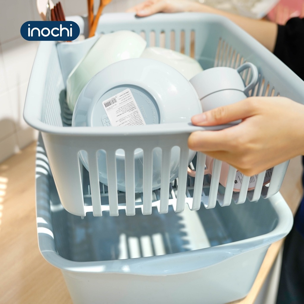 KỆ CHÉN BÁT CÓ NẮP đa năng đựng bát đĩa thìa đũa Tokyo Inochi - thông minh, nhựa cao cấp, an toàn