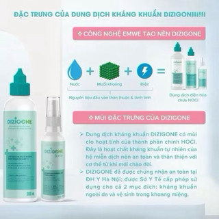 Dung dịch xịt Kháng khuẩn Dizigone - Xịt sát khuẩn, lành vết thương cho bé dung tích 100ml / 300ml / 500ml