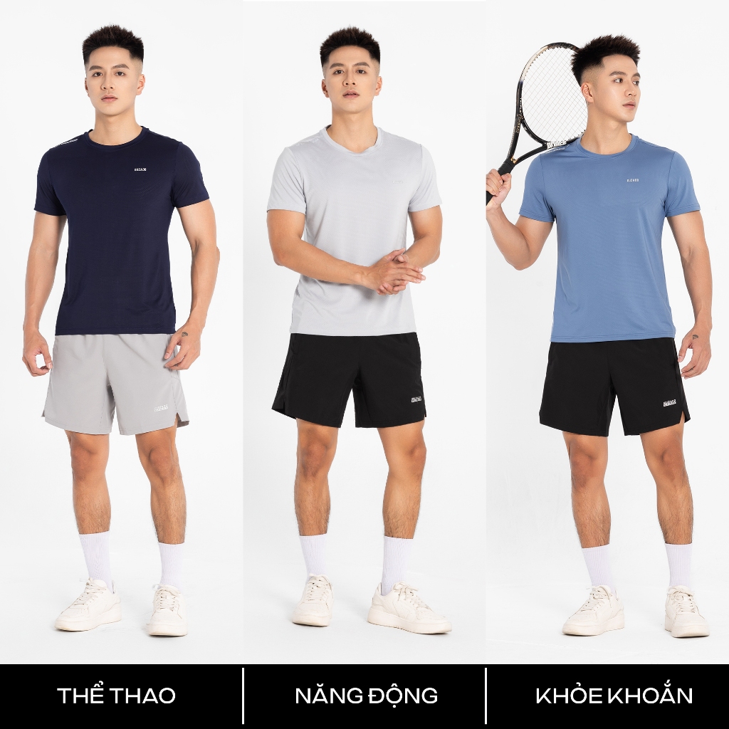 Áo thể thao nam Guzado Vải Coolmax dệt lỗ kim thoáng khí mau khô Co Giãn Vận Động Thoải Mái GTS04
