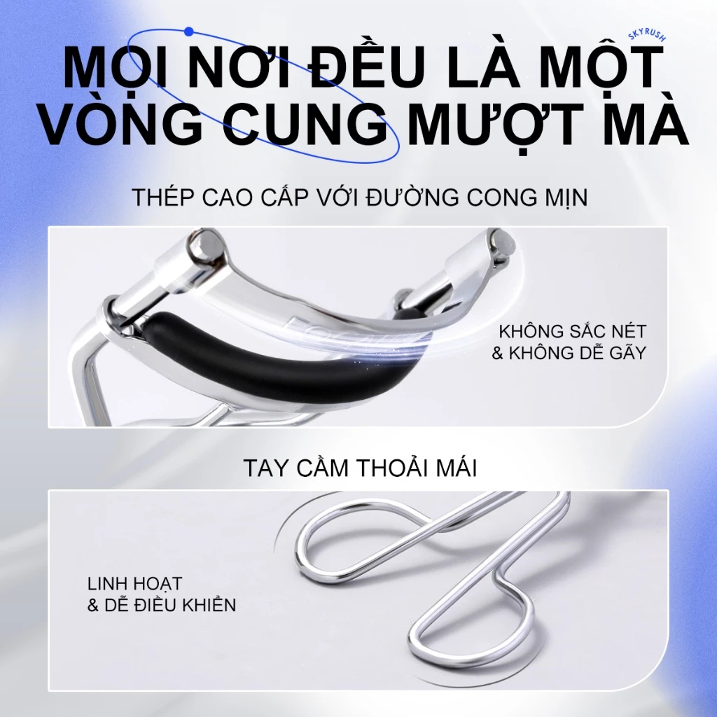 Kẹp Bấm Mi Chuyên Dụng Có Đệm Silicon Bấm Mi Siêu Cong Dụng Cụ Uốn mi cong lâu Dụng - Siêu Dễ Dàng, Tiện Lợi