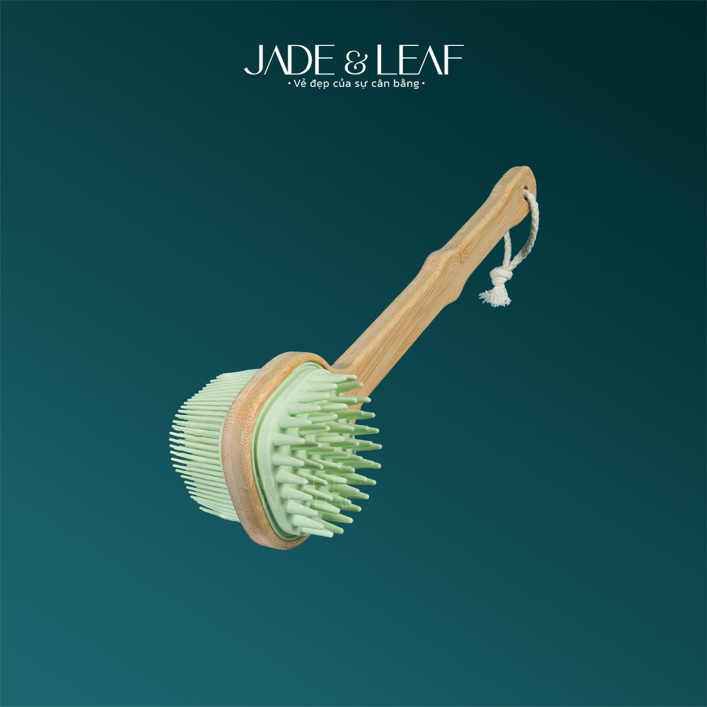 Cây Chà Lưng Silicon Jade&Leaf Bàn Chải Tắm 2 Mặt, Mềm Mại An Toàn, Phù Hợp Với Da Nhạy Cảm