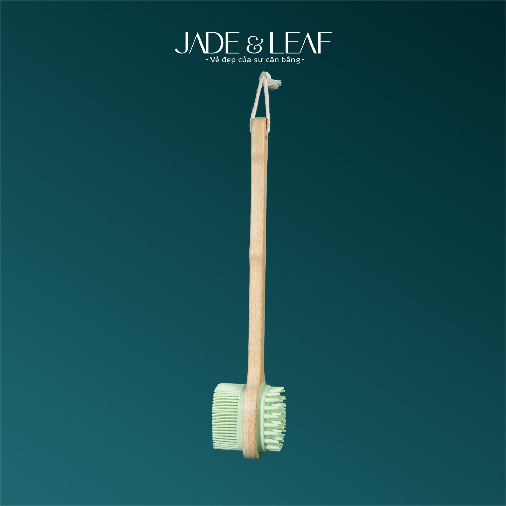 Cây Chà Lưng Silicon Jade&Leaf Bàn Chải Tắm 2 Mặt, Mềm Mại An Toàn, Phù Hợp Với Da Nhạy Cảm