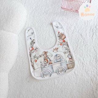 Yếm ăn dặm cho bé, chất vải mềm vintage phong cách Hàn