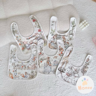 Yếm ăn dặm cho bé, chất vải mềm vintage phong cách Hàn