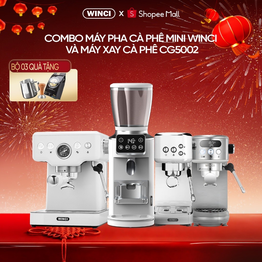 Combo Máy Pha Cà Phê Winci CG5002 Có Đáng Mua Không? Review Chi Tiết