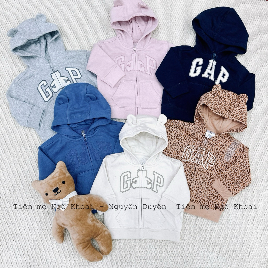 [MD52] baby G.@.P 18-24m  Áo khoác nỉ có mũ khoá kéo cho bé