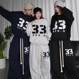 SET BỘ NỈ CHÂN CUA PREMIUM KHÔNG XÙ LÔNG THÊU 33 ÁO KHOÁC ZIP SWEATER BOXY BIGSIZE