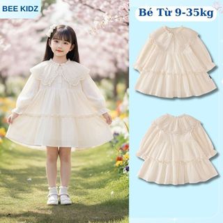 Váy Dài Tay Bé Gái, BST Váy Tiểu Thư Dài Tay Cho Bé Gái Chất Liệu Cotton Mềm  Phong Cách Sang Chảnh