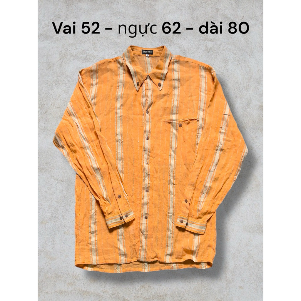 sơ mi linen Nhật - XL - trên 75 kg