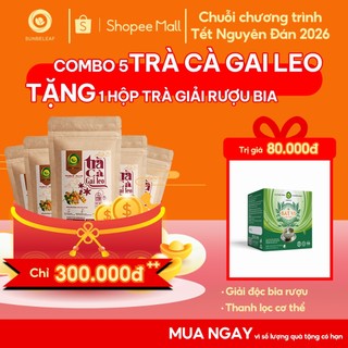 [QUÀ VU LAN] Combo 5 Túi Cà Gai Leo Sunbeleaf 25 Gói - Hỗ Trợ Chức Năng Gan, Giải Độc Bia Rượu
