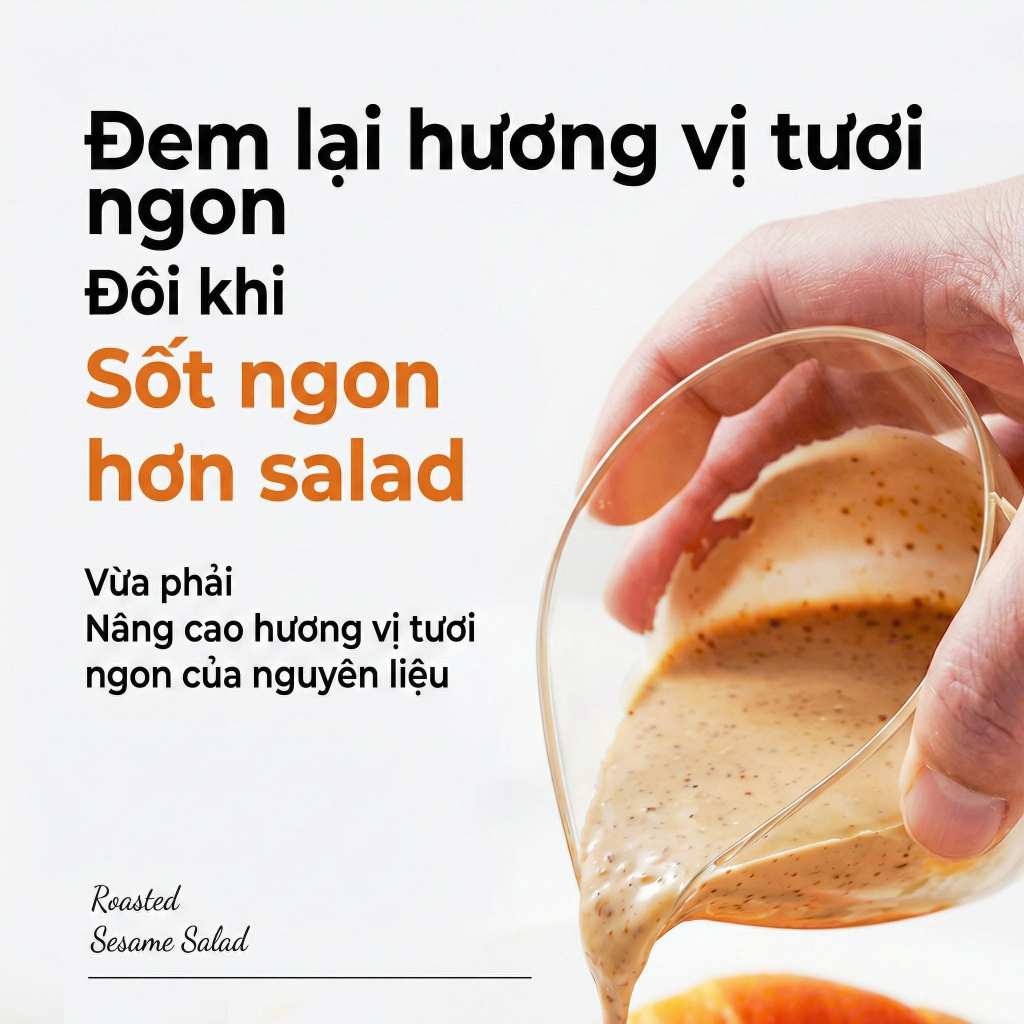 Sốt Mè Rang Bakerdream 258ml Chấm Thịt Nướng, Salad, Rong Nho - Nước Chấm Mè Rang Bách Diễm Thơm Bùi Béo Ngậy Luka Food