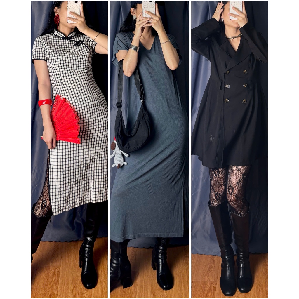 Đầm váy vintage dáng dài, được chọn mẫu/ins:  april6_clothing