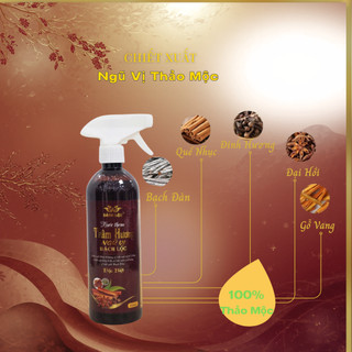 [Bách Lộc Việt Lễ] Nước Thơm Bao Sái Ngũ Vị Bách Lộc 500ml - Thảo Mộc Tự Nhiên Thanh Tẩy Bàn Thờ Tết 2026