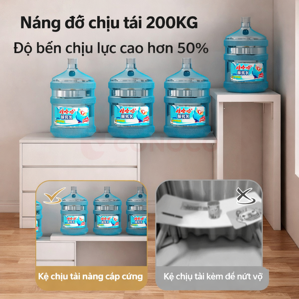 Bàn trang điểm kiêm bàn làm việc xoay 360° CONOCO nhiều ngăn tiết kiệm diện tích