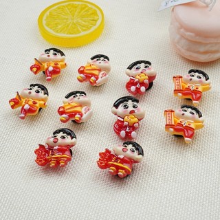 Set 10 Sticker, Charm 3D chủ đề Shin du xuân Tết 2025 gắn Dép Sục, Cá Sấu JB-301 Mita