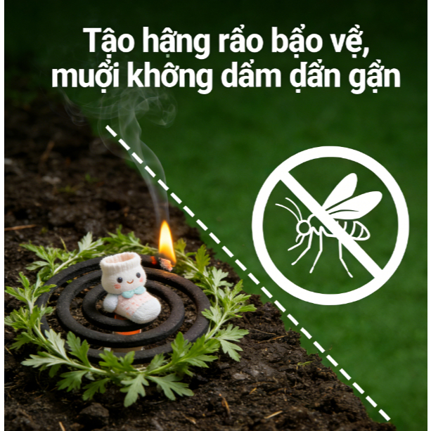 🛡️【NGẢI CỨU TỰ NHIÊN】NHANG ĐUỔI MUỖI Thảo Dược - An Toàn Cho Gia Đình 👨‍👩‍👧‍👦 🌿 Hương Thơm Dịu Nhẹ, Thời Gian Cháy Lâu,