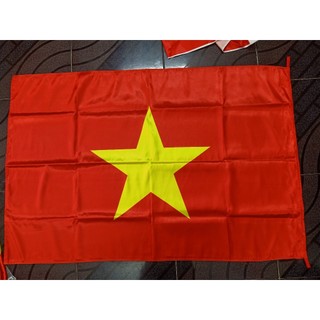 [Combo 2] Cờ tổ quốc Việt Nam Vải Xoa, kt 60x80cm và 80cm x 120cm