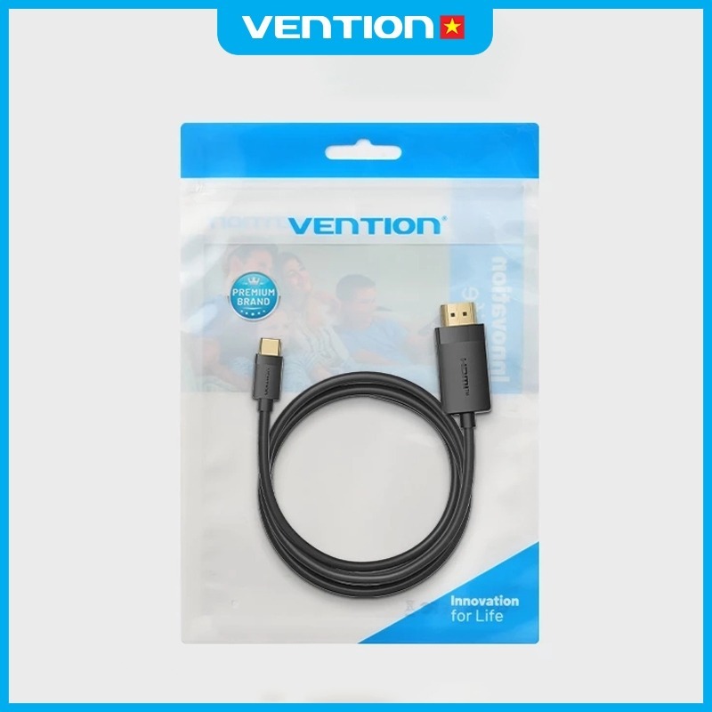 Cáp Chuyển Đổi Type C sang HDMI Vention 4K 60Hz Tương Thích Giữa Điện Thoại Máy Tính TV