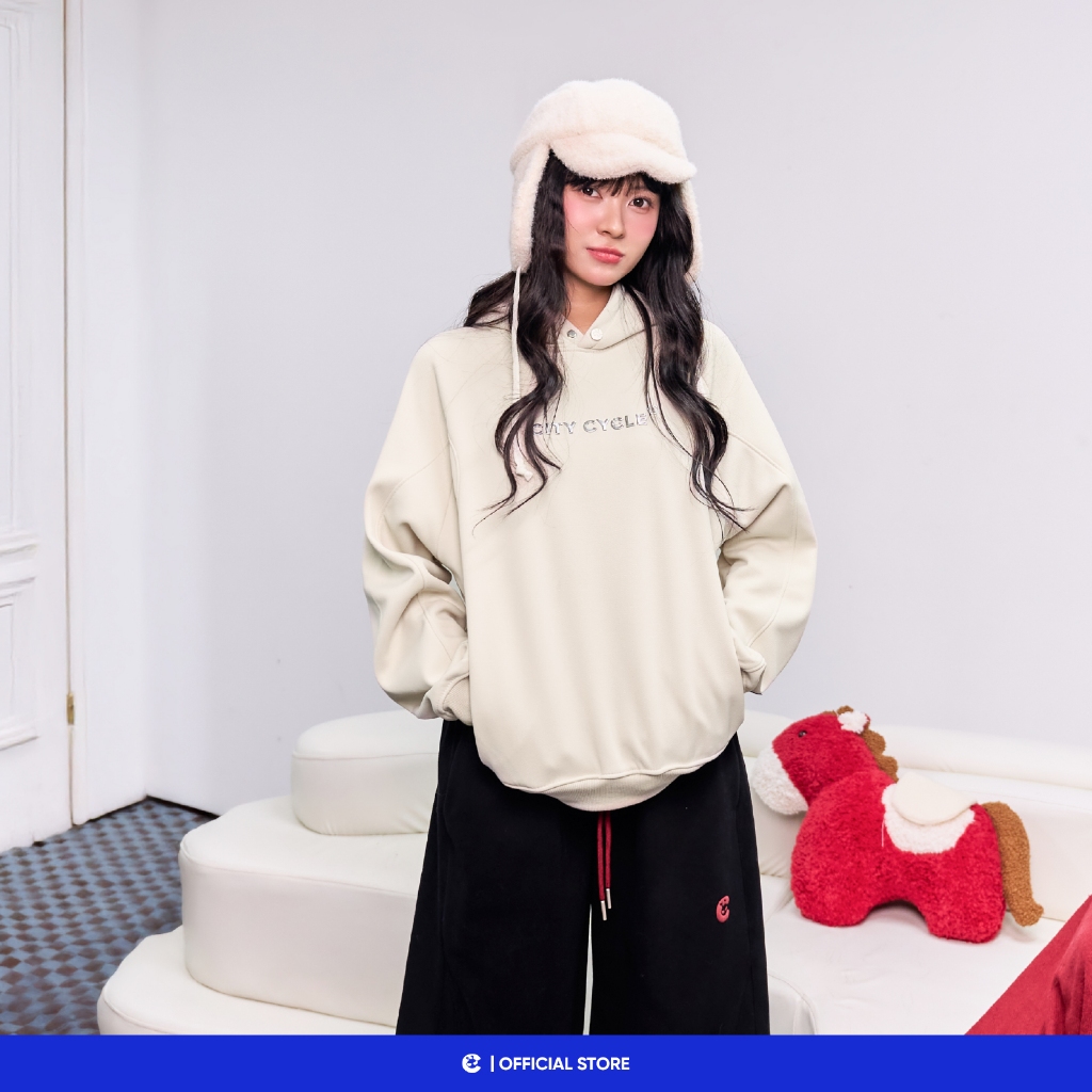 Áo hoodie boxy nỉ bông cá sấu mùa đông nam nữ boxy Local Brand Chính Hãng City Cycle Áo hoodie Space Ver 3